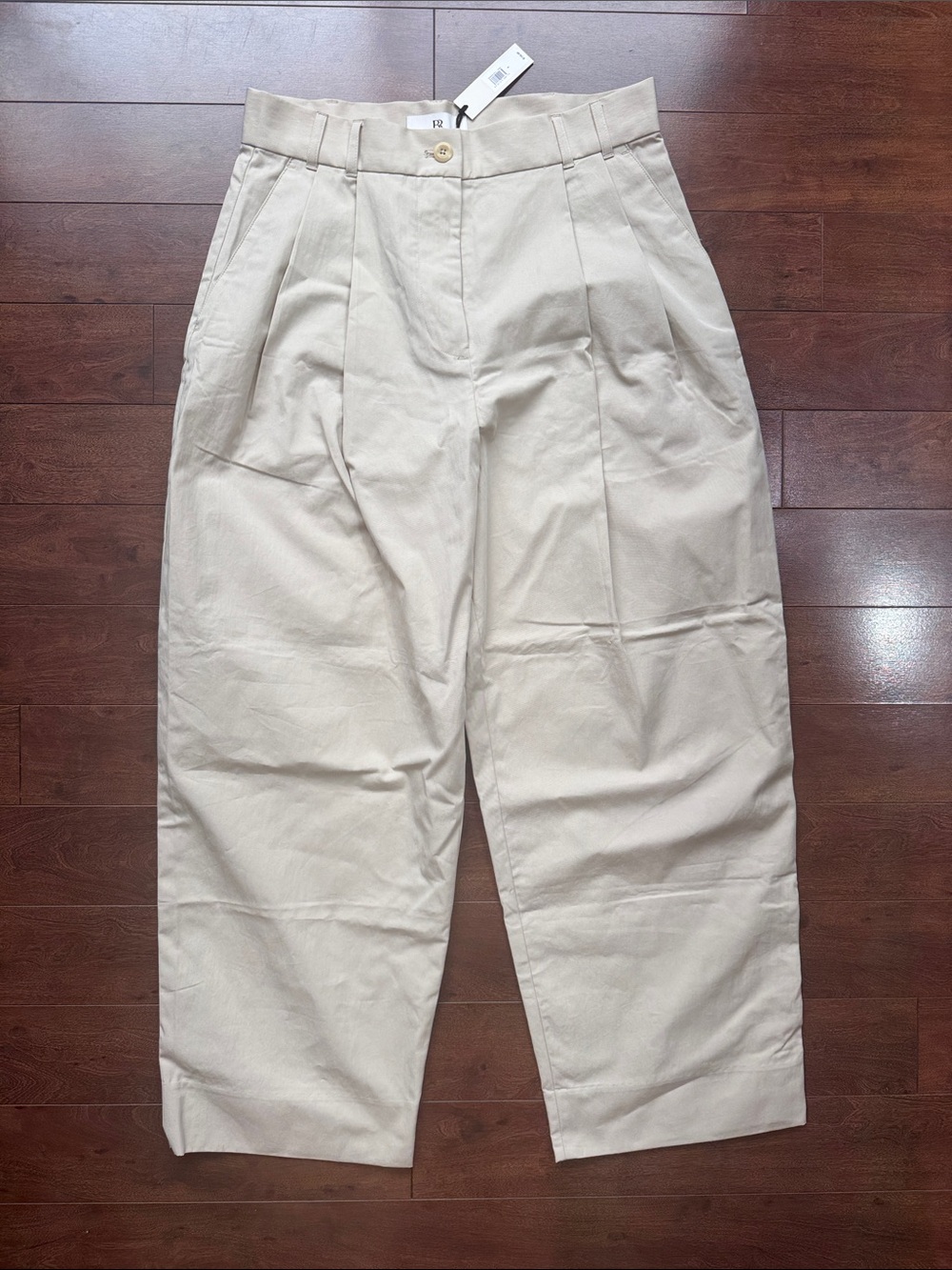 Banana Republic Pleated Barrel Style Pants in Beige